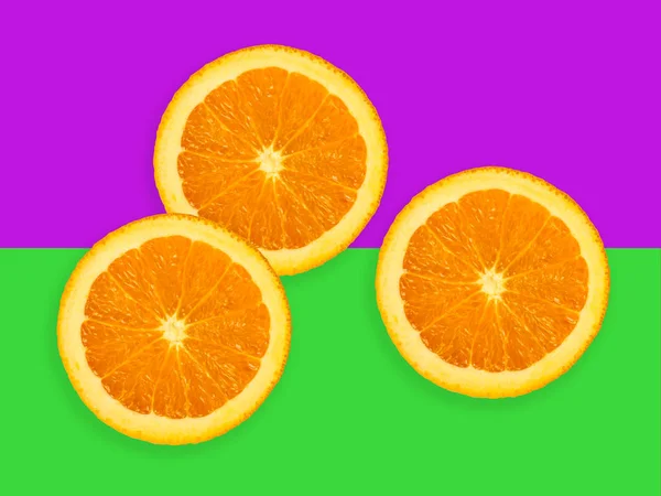 화려한 보라색과 파스텔 신선한 최소한 창의적인 이미지에 오렌지 — 스톡 사진