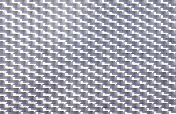 White Brick Wall Unusual Pattern Bricks Sticking Out — Stock Photo, Image