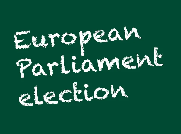 Verkiezings Concept Verkiezing Van Het Europeesparlement Geschreven Een Krijtbord Vector — Stockvector