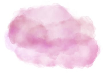 Beyaz arka plan üzerinde soyut pembe suluboya bulut sıçrama