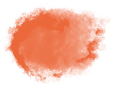 Beyaz arkaplanda kırmızı bulutlu suluboya sıçraması. 