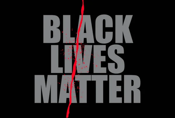 Black Lives Matter Texto Con Una Línea Roja Manchas Sangre —  Fotos de Stock