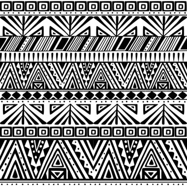 Ethnic primitive seamless pattern. clipart