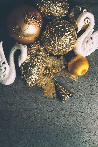 2015 Sparkling Christmas Background Golden White Decor — 스톡 사진