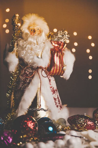 Father Frost (Russian Ded Moroz) figurine on traditional 2019 New Year celebration