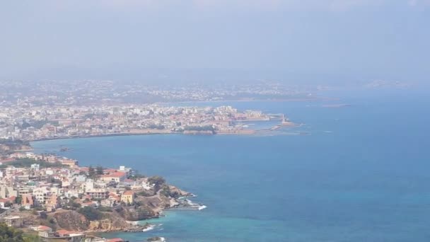 Chania Creta Grécia 2019 Velho Porto Veneziano Chania — Vídeo de Stock