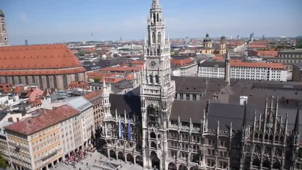 Mei 2019 München Bovenaanzicht Vanaf Peter Kerktoren Marienplatz Van Bovenaf — Stockvideo