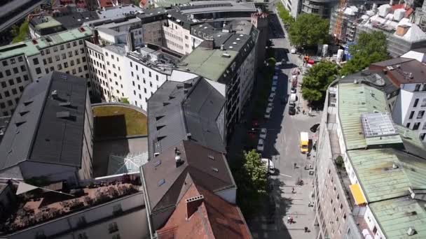 Mei 2019 München Bovenaanzicht Vanaf Peter Kerktoren Marienplatz Van Bovenaf — Stockvideo