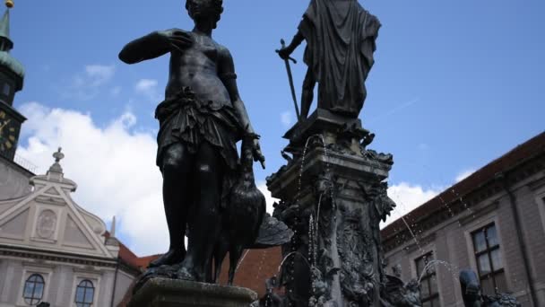 2019 뮌헨의 안마당 이탈리아어 Munich Residenz Palace 슈투트가르트 Fountain Courtyard — 비디오