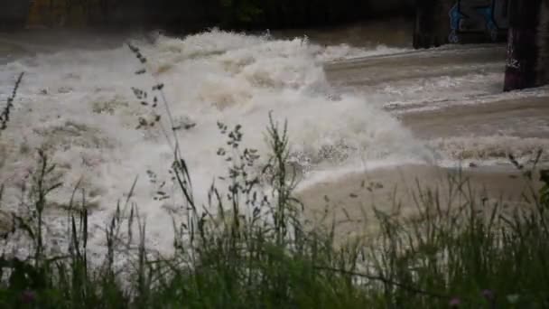 Mai 2019 Munich Allemagne Inondation Sur Isar Nord Munich Après — Video