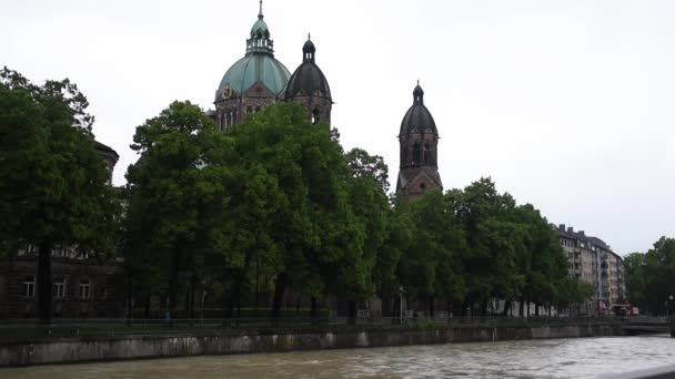 Mayo 2019 Múnich Alemania Inundación Isar Norte Múnich Después Varios — Vídeos de Stock