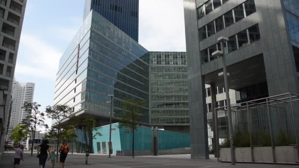 6月1 2019 ウィーン オーストリア ウィーンのドナウ市の高層ビル ウィーン国際センターのパノラマビュー — ストック動画