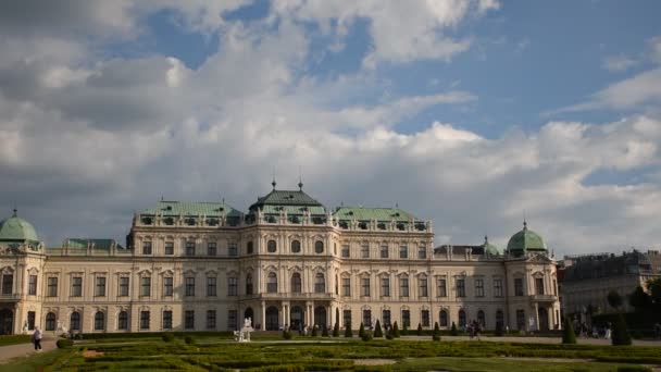 Czerwca 2019 Wiedeń Austria Pałac Górnego Belwederu Barokowa Architektura Xviii — Wideo stockowe