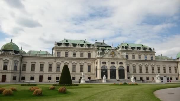 Czerwca 2019 Wiedeń Austria Niesamowity Widok Słynnego Schloss Belvedere Zbudowanego — Wideo stockowe