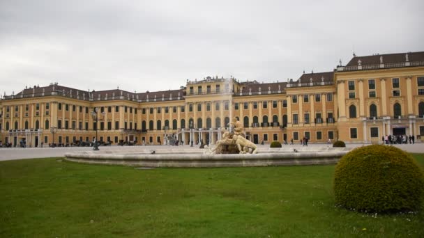 Junio 2019 Viena Austria Hermosas Ninfas Fuente Del Barroco Schonbrunn — Vídeos de Stock