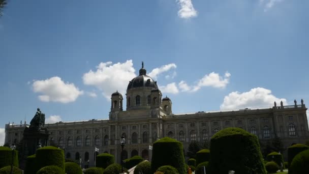 Avusturya Viyana Daki Güzel Sanatlar Müzesi Tarihinin Panoramik Görünümü Viyana — Stok video