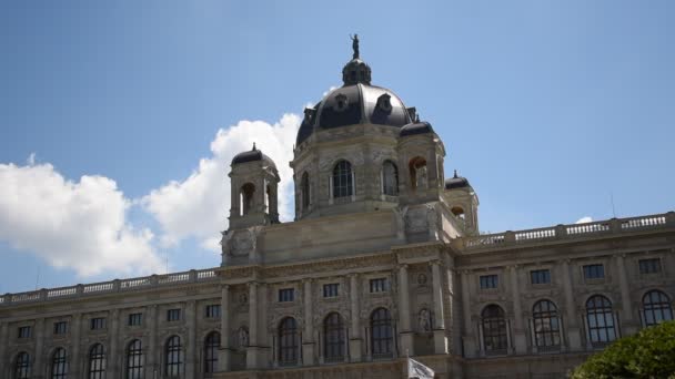Panoramiczny Widok Muzeum Historii Sztuk Pięknych Wiedniu Austria Jedna Najbardziej — Wideo stockowe