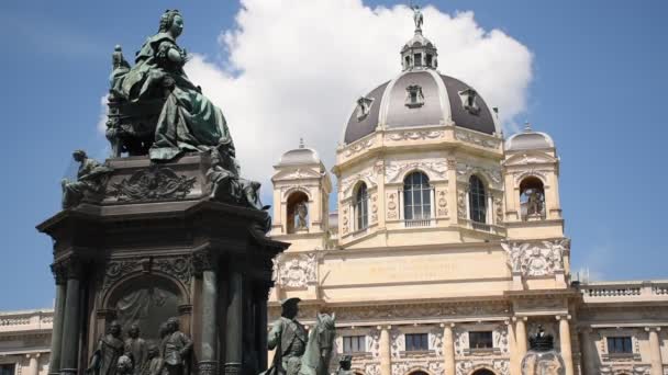 Červen 2019 Panoramatický Pohled Muzeum Výtvarných Umění Vídni Rakousko Jedna — Stock video