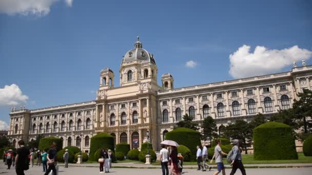 Vue Panoramique Musée Histoire Des Beaux Arts Vienne Autriche Une — Video
