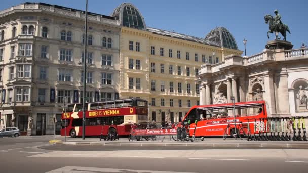 Czerwca 2019 Wiedeń Austria Kolorowy Widok Muzeum Albertina Palais Albertinaplatz — Wideo stockowe