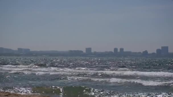 Onde Marine Rotolando Sulla Spiaggia Sabbia Pulita Spiaggia Esotica Incontaminata — Video Stock
