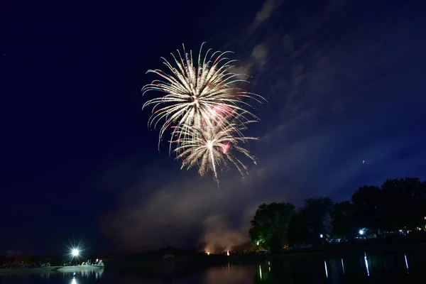 Bloomington Illinois Eua Julho 2018 Exibições Fogos Artifício — Fotografia de Stock