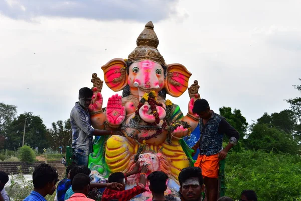 Anaipatti Tamilnadu India Szeptember 2018 Ganesha Chaturthi Fesztivál — Stock Fotó