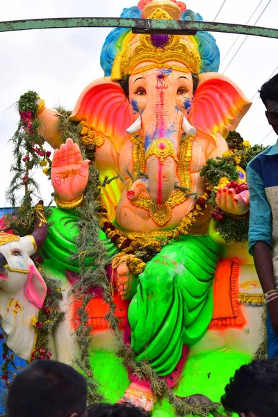 Anaipatti Tamilnadu Índia Setembro 2018 Hindus Celebram Deus Elefante Festival — Fotografia de Stock
