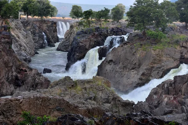 Widok Hogenakkal Wodospady — Zdjęcie stockowe