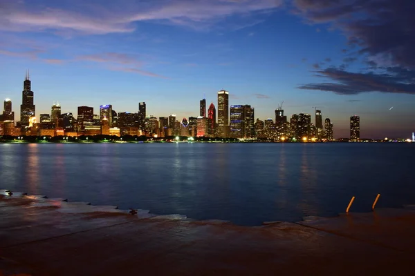 Chicago Illinois Usa Juli 2018 Chicago Skyline Från Öst — Stockfoto