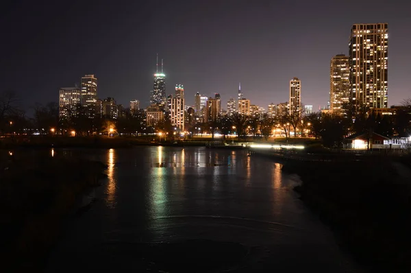 Chicago Illinois Usa December 2016 Skyline Chicago Lincoln Park — Stock Photo, Image