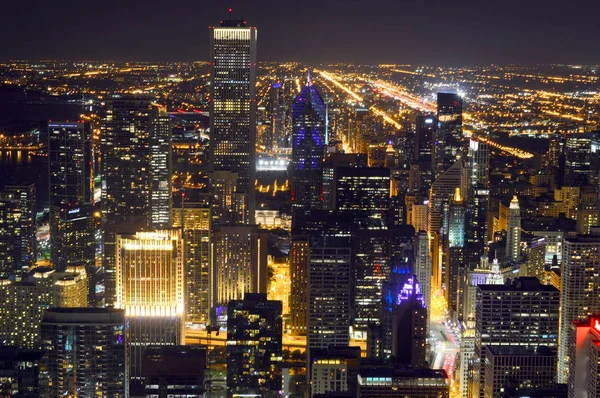 Chicago Illinois Eua Agosto 2016 Vista Panorâmica Chicago Noite — Fotografia de Stock