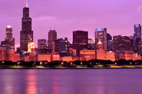 Chicago Illinois Usa Juli 2014 Chicago Skyline Vom Planetarium — Stockfoto