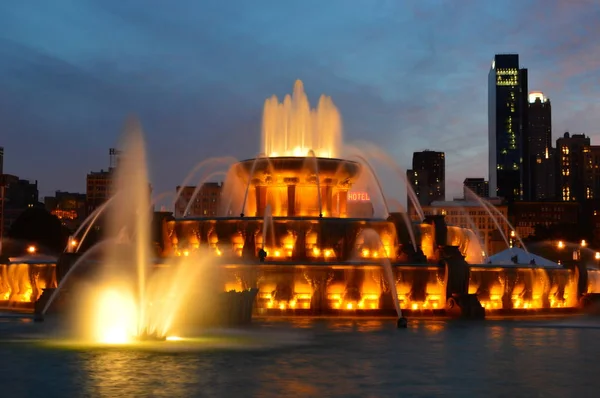 Chicago Illinois Estados Unidos Julio 2016 Buckingham Fountain Grant Park — Foto de Stock