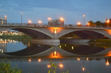 Columbus, Ohio - ABD - 28 Ağustos 2016: Columbus manzarası Northbank Park