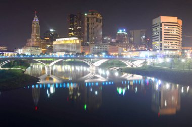 Columbus, Ohio - ABD - 28 Ağustos 2016: Güzel Columbus manzarası