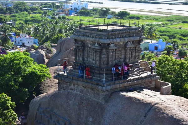 Chennai Tamilnadu Hindistan Eylül 2018 Mahaballipuram Deniz Feneri Görünümünden — Stok fotoğraf