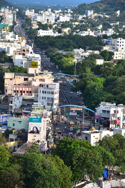 Namakkal Тамілнаду Індія Жовтня 2018 Видом Місто Namakkal Від Пагорку — стокове фото