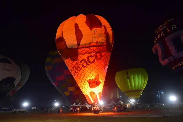 Chennai Tamilnadu India Gennaio 2019 Hot Air Ballon Festival Night — Foto Stock