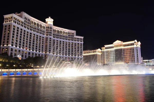 Las Vegas Nevada Usa January 2015 Bellagio Fountain Show — Stock Photo, Image