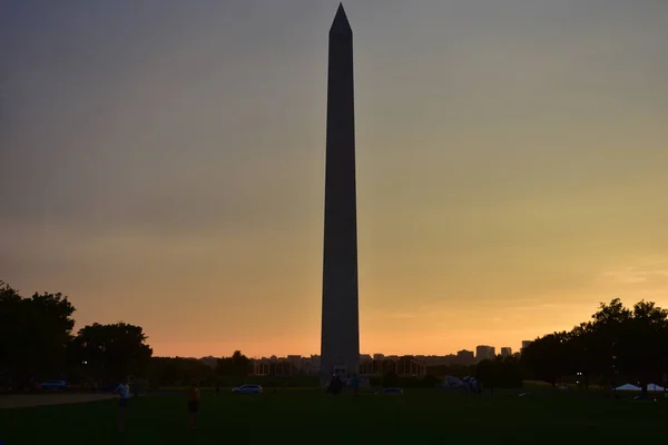 ワシントン アメリカ合衆国 2017 ワシントン記念碑サンセット — ストック写真