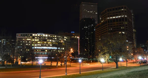 Denver Colorado États Unis Novembre 2014 Denver City Skyline Nuit — Photo
