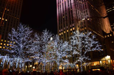 New York City, ABD, 14 Aralık 2014: Christmas Rockefeller Merkezi New York'ta