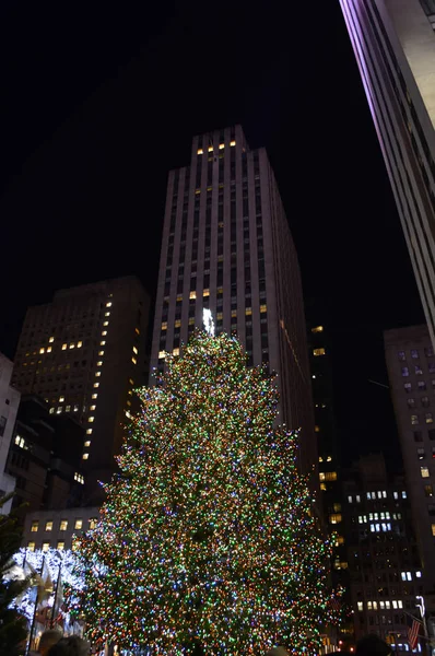 Ciudad Nueva York Diciembre 2014 Navidad Ciudad Nueva York Rockefeller — Foto de Stock