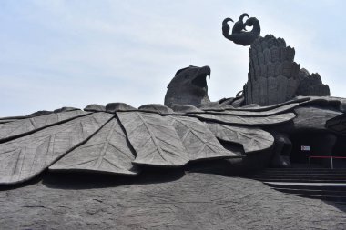 Kollam, Kerala, Hindistan-2 Mart 2019: dünyanın en büyük kuş heykeli