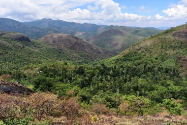 Kodaikanal'dan güzel tepelerin panorama görünümü