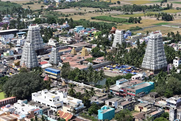 Chennai, Tamilnadu, India: 14 aprile 2019 Veduta aerea del tempio Vedagiriswarar — Foto Stock