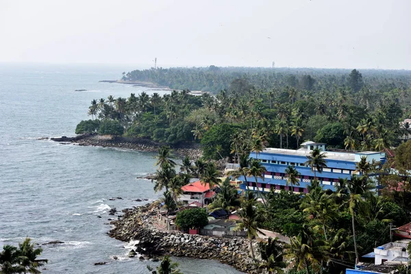 Коллам, Керала, Індія: 2 березня 2019-погляд із маяка Тангасері — стокове фото