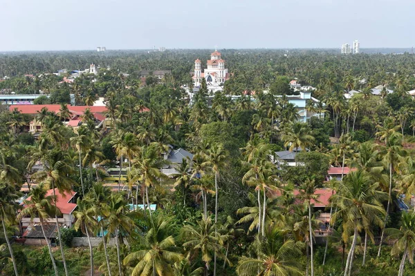 Kollam, Kerala, Indie: 2 marca 2019-Tangasseri Infant Jesus Cathedral — Zdjęcie stockowe