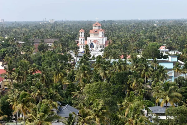 Kollam, Kerala, Indie: 2. březen 2019-Tangasseri chrám Ježíše Krista — Stock fotografie